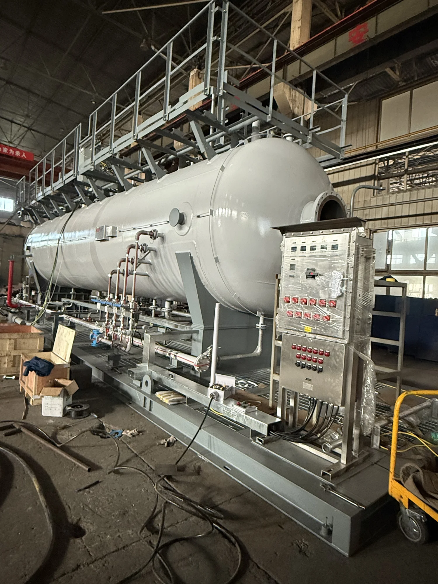 Desalter package control panel and valve assemblies